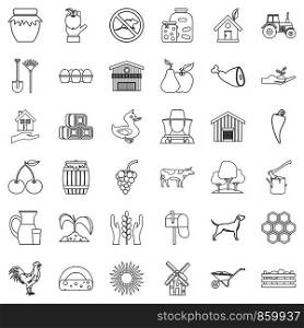 Housekeeping icons set. Outline style of 36 housekeeping vector icons for web isolated on white background. Housekeeping icons set, outline style