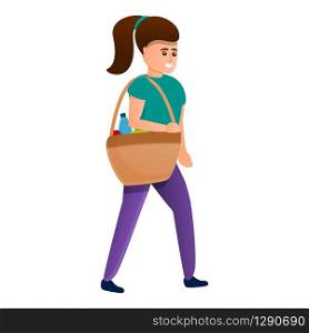 Housekeeping shopping icon. Cartoon of housekeeping shopping vector icon for web design isolated on white background. Housekeeping shopping icon, cartoon style