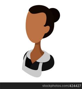 Housemaid cartoon icon. Maid, waitress, servant icon. Avatar and person illustration. Housemaid cartoon icon