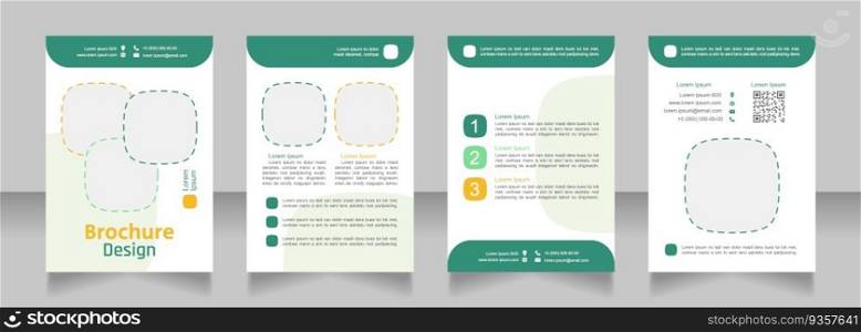 Houseplants blank brochure design. Template set with copy space for text. Premade corporate reports collection. Editable 4 paper pages. Secular One Regular, Rajdhani-Semibold, Arial fonts used. Houseplants blank brochure design