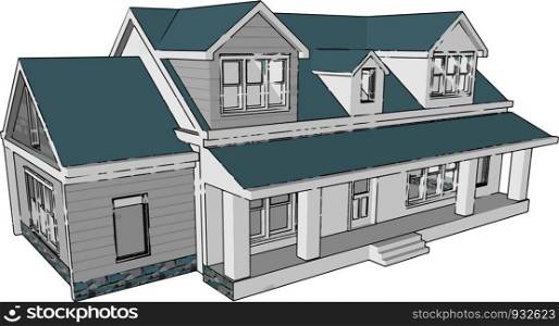 Houses bungalow villa apartment are the foundation of the peoples future They are the exterior reflections of our inner thoughts or status vector color drawing or illustration