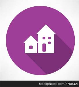 houses icon. Flat modern style vector illustration