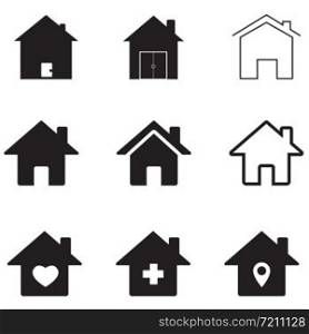 houses icon on white background. flat style. homes icon for your web site design, logo, app, UI. real estate symbol. house sign.