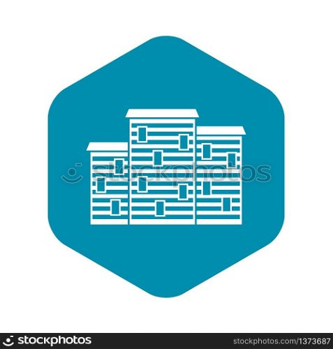 Houses icon. Simple illustration of houses vector icon for web. Houses icon, simple style