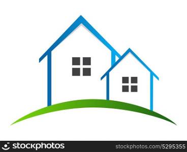 Houses Logo Isolated on White Background. Vector Illustration EPS10. Houses Logo Vector Illustration