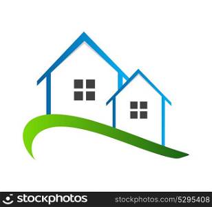 Houses Logo Isolated on White Background. Vector Illustration EPS10. Houses Logo Vector Illustration