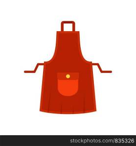 Housewife apron icon. Flat illustration of housewife apron vector icon for web isolated on white. Housewife apron icon, flat style