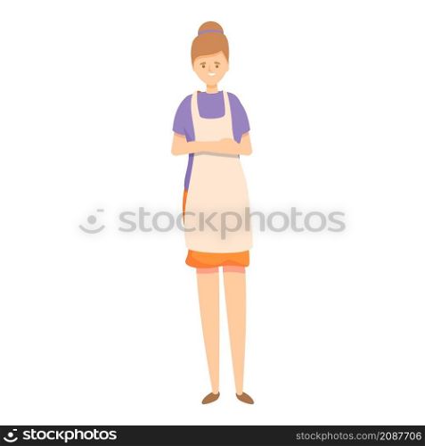 Housewife icon cartoon vector. Kitchen mom. Woman household. Housewife icon cartoon vector. Kitchen mom
