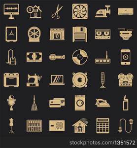 Houseworking icons set. Simple style of 36 houseworking vector icons for web for any design. Houseworking icons set, simple style