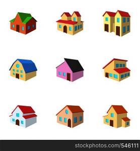 Housing icons set. Cartoon illustration of 9 housing vector icons for web. Housing icons set, cartoon style