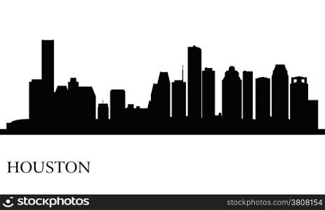 Houston city skyline silhouette background, vector illustration, EPS 10.