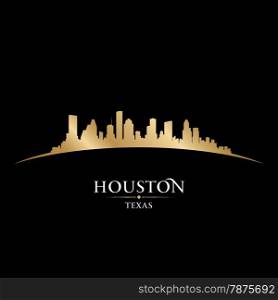 Houston Texas city skyline silhouette. Vector illustration