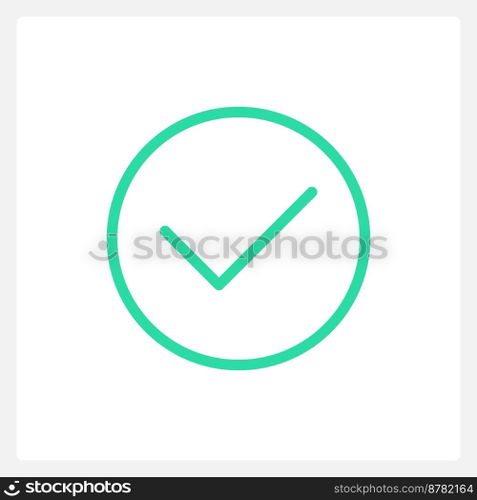 Hover approve button UI element template. Editable isolated vector dashboard component. Flat user interface. Visual data presentation. Web design widget for mobile application with light theme. Hover approve button UI element template
