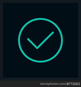 Hover confirmation button UI element template. Editable isolated vector dashboard component. Flat user interface. Visual data presentation. Web design widget for mobile application with dark theme. Hover confirmation button UI element template