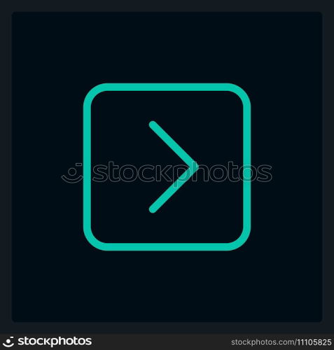 Hover next button UI element template. Editable isolated vector dashboard component. Flat user interface. Visual data presentation. Web design widget for mobile application with dark theme. Hover next button UI element template