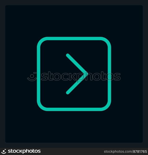Hover next button UI element template. Editable isolated vector dashboard component. Flat user interface. Visual data presentation. Web design widget for mobile application with dark theme. Hover next button UI element template