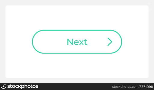 Hover next move button UI element template. Editable isolated vector dashboard component. Flat user interface. Visual data presentation. Web design widget for mobile application with light theme. Hover next move button UI element template