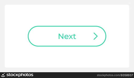 Hover next move button UI element template. Editable isolated vector dashboard component. Flat user interface. Visual data presentation. Web design widget for mobile application with light theme. Hover next move button UI element template