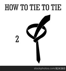 How to tie to tie icon. Simple illustration of how to tie to tie vector icon for web design isolated on white background. How to tie to tie icon, simple style