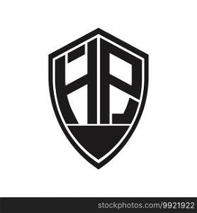HP letter logo,symbol icon template design