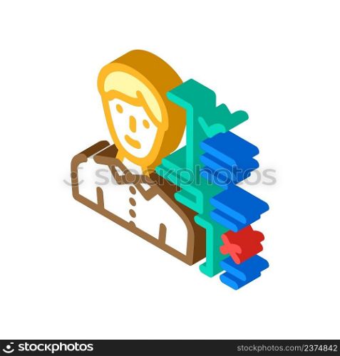 hr director isometric icon vector. hr director sign. isolated symbol illustration. hr director isometric icon vector illustration