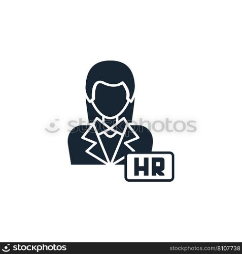 Hr manager creative icon filled multicolored Vector Image