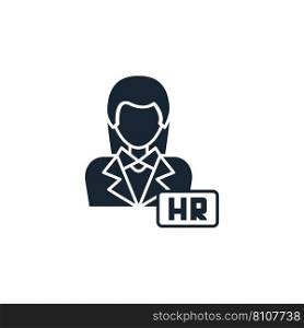 Hr manager creative icon filled multicolored Vector Image