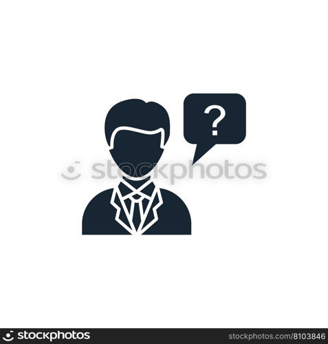 Hr questions creative icon filled multicolored Vector Image