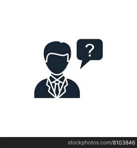 Hr questions creative icon filled multicolored Vector Image