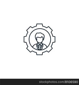 Hr services creative icon line multicolored from Vector Image