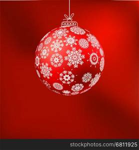 ?hristmas background with red ball. And also includes EPS 8 vector