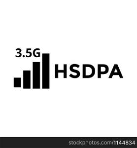 Hsdpa signal icon design template vector isolated illustration. Hsdpa signal icon design template vector isolated