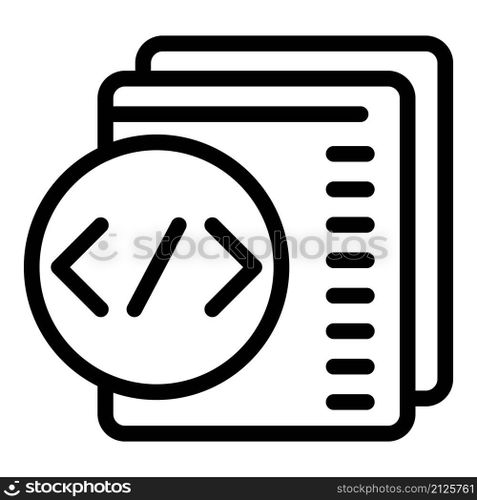 Html code icon outline vector. Web cms. Website design. Html code icon outline vector. Web cms