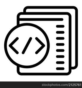 Html code icon outline vector. Web cms. Website design. Html code icon outline vector. Web cms