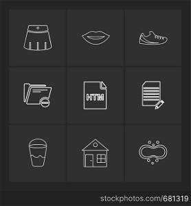 html , glass , lips , folder, files , file type , file , windows , os , documents, hardware , ai , pds , compressesd, zip , message , labour , constructions , icon, vector, design, flat, collection, style, creative, icons