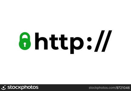 Https protocol safe and secure web sites Vector Image