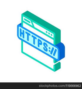 https seo isometric icon vector. https seo sign. isolated symbol illustration. https seo isometric icon vector illustration