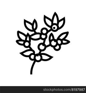 huckleberry bilbery plant line icon vector. huckleberry bilbery plant sign. isolated contour symbol black illustration. huckleberry bilbery plant line icon vector illustration
