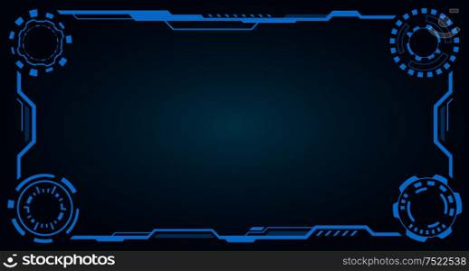 HUD Futuristic Frame. Abstract Technology Panel - Illustration Vector. HUD Futuristic Frame. Abstract Technology Panel
