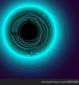 Hud futuristic time hole created background, stock vector