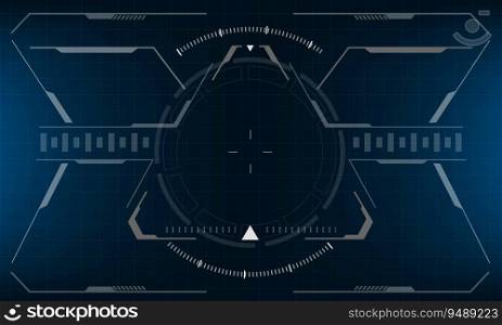 HUD sci-fi interface screen view design virtual reality futuristic technology display vector