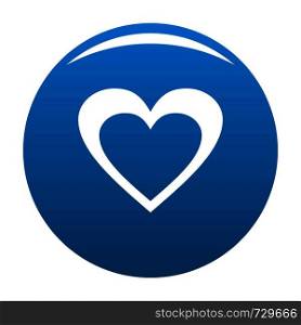 Huge heart icon. Simple illustration of huge heart vector icon for any design blue. Huge heart icon vector blue