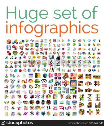 Huge mega set of infographic templates, set 1