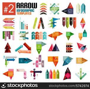 Huge set of arrow infographic templates #2 for business background | numbered banners | business lines | graphic website