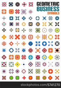 Huge set of business symbols - geometric shapes