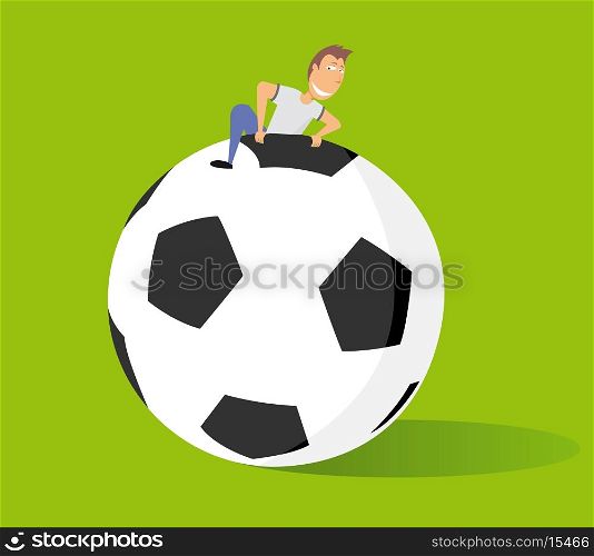 Huge soccer ball / Big fan of football or Futbol