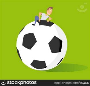 Huge soccer ball / Big fan of football or Futbol