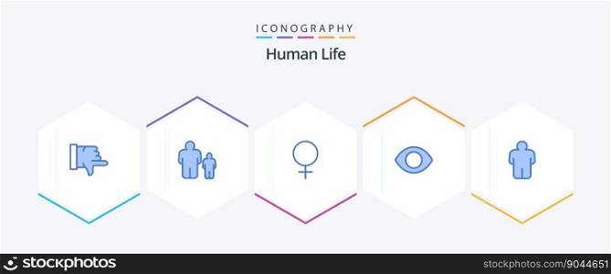 Human 25 Blue icon pack including . person. gender. man. human