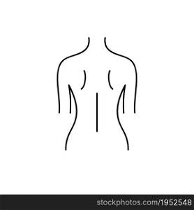 Human body. Icon in line art style for beauty industry.