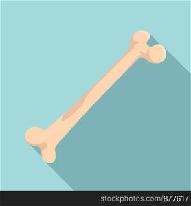 Human bone icon. Flat illustration of human bone vector icon for web design. Human bone icon, flat style